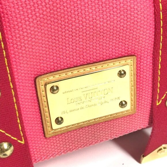 LOUIS VUITTON M40071 Antigua Sac mule Handbag Shoulder Bag Canvas pink - Picture 7 of 16